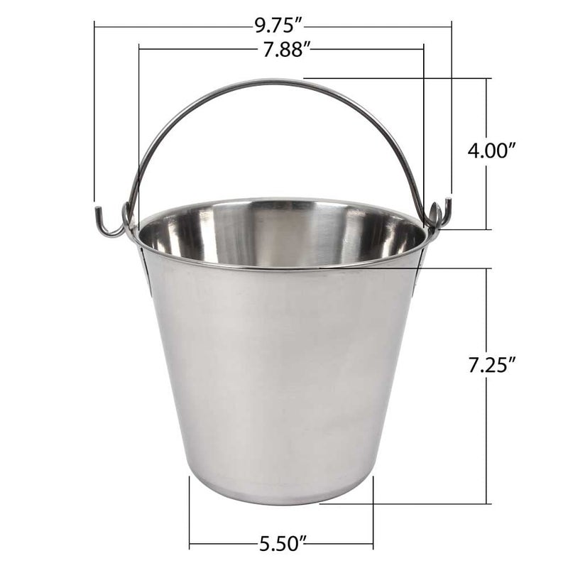 Lindy's 4-Quart Stainless Steel Bucket  Durable Seamless Bucket for Many Home Tasks  Carry Water or Milk  Fill with Food  Use as a Flower Pot  Cleaning Bucket  Table Centerpiece and Much More - Image 4